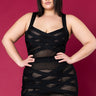 Front View Plus I Want It I Got It Mini Mesh Detail Dress