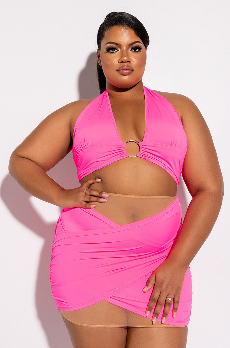 Side View Plus In My Own Lane Halter Crop Top 1