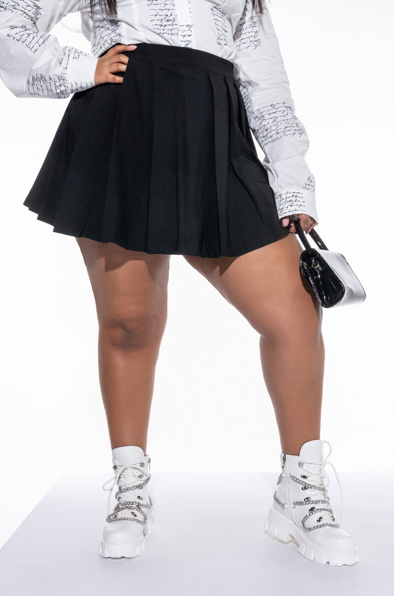 ISLAND PLEATED MINI SKIRT view 0