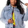 Front View Plus Its A Classic Mid Length Jean Jacket