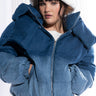 Front View Plus Layers Of Love Denim Puffer