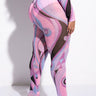 Front View Plus Mixed Swirl Mesh Legging