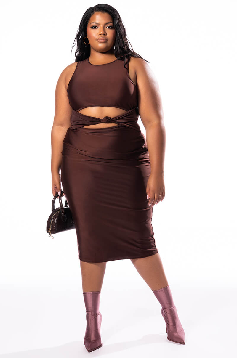 Side View Plus No Promises Midi Dress