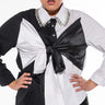 Front View Plus Opposites Attract Embellished Collar Blouse