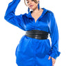 Front View Plus Ready For Any Occasion Satin Shirt