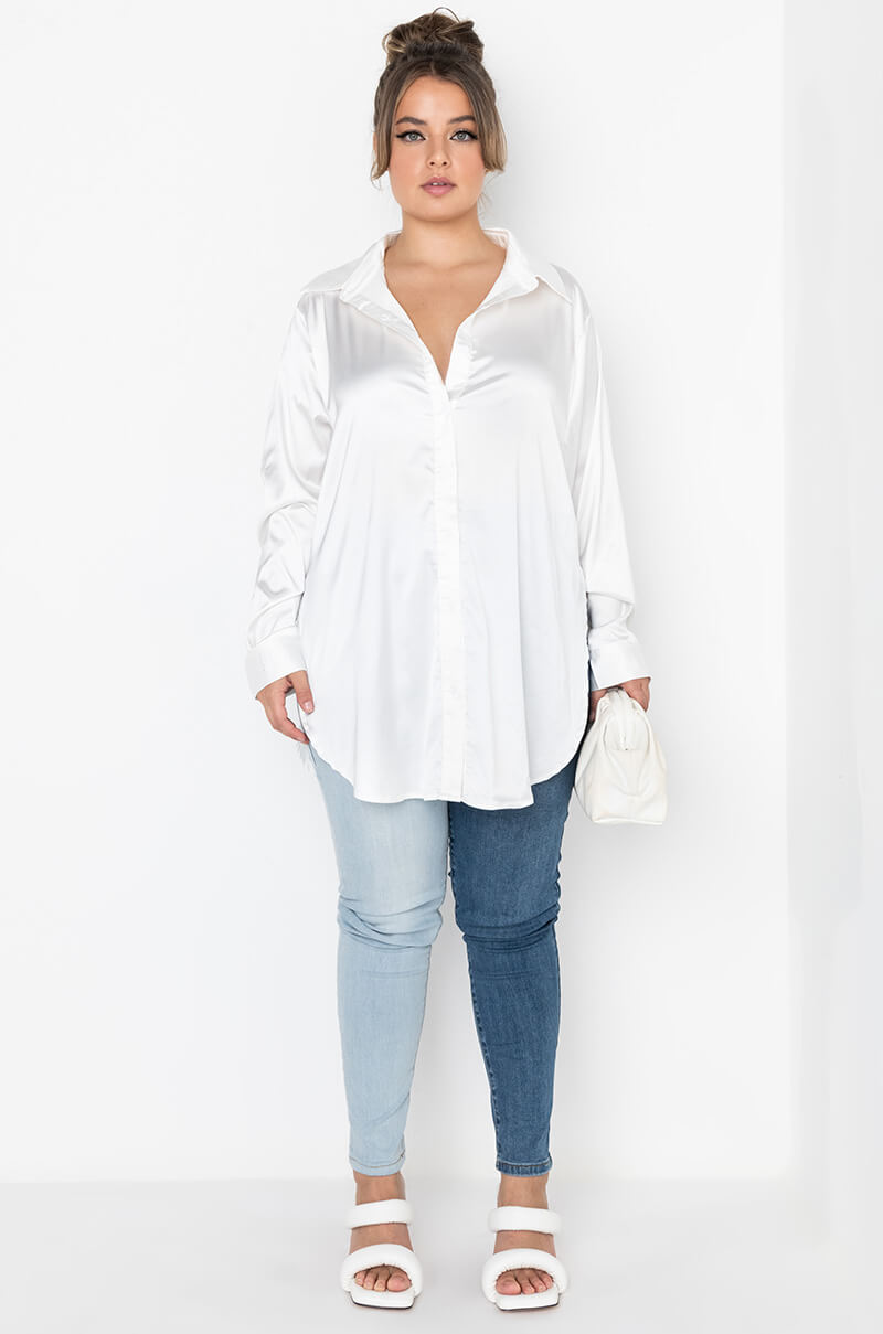 Extra View Plus Ready For Any Occasion Satin Shirt