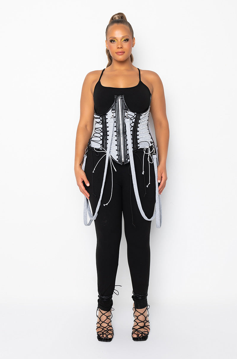 Extra View Plus Rockin Bad Bitch Lace Up Corset