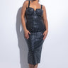 Front View Plus See It I Want It Rhinestone Bandage Knit Midi Dress