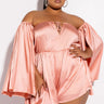 Front View Plus Take You There Off The Shoulder Romper