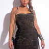 Front View Plus To The Point Bandage Studded Mini Dress