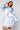 Front View Plus Wavy Lil Bih Corset Button Up Mini Dress in Blue Multi