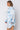 Back View Plus Wavy Lil Bih Corset Button Up Mini Dress in Blue Multi