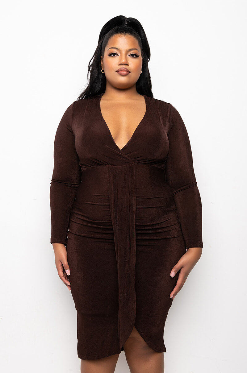 Side View Plus What I Need Long Sleeve Midi Dress 1