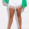 Front View Plus Winging It Feather Shorts