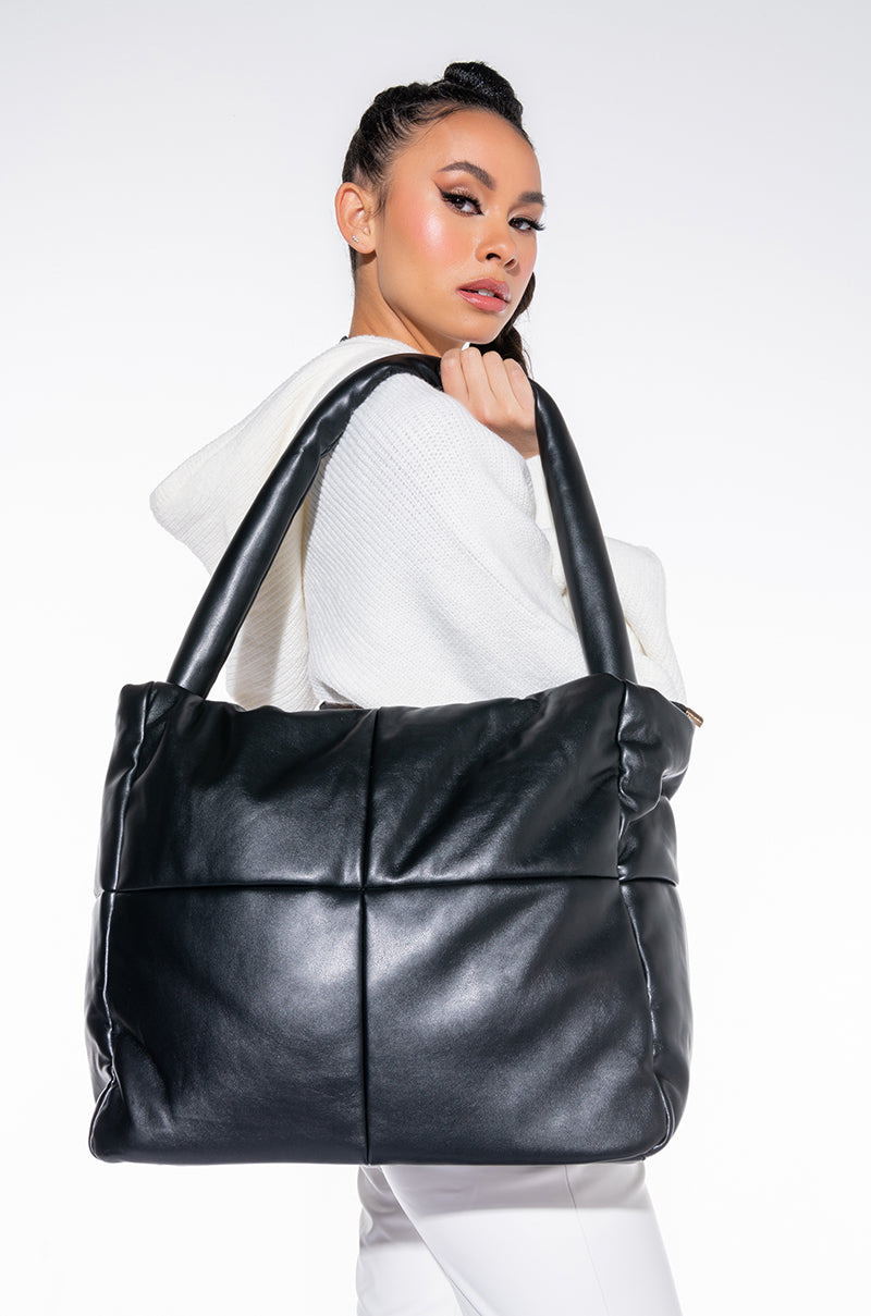 PLUSHY AF PU TOTE view 0