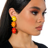 Front View Pocket Full Of Sunshine Enamel Drop Earrings