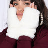 Front View Polar Bear Muffin Gloves