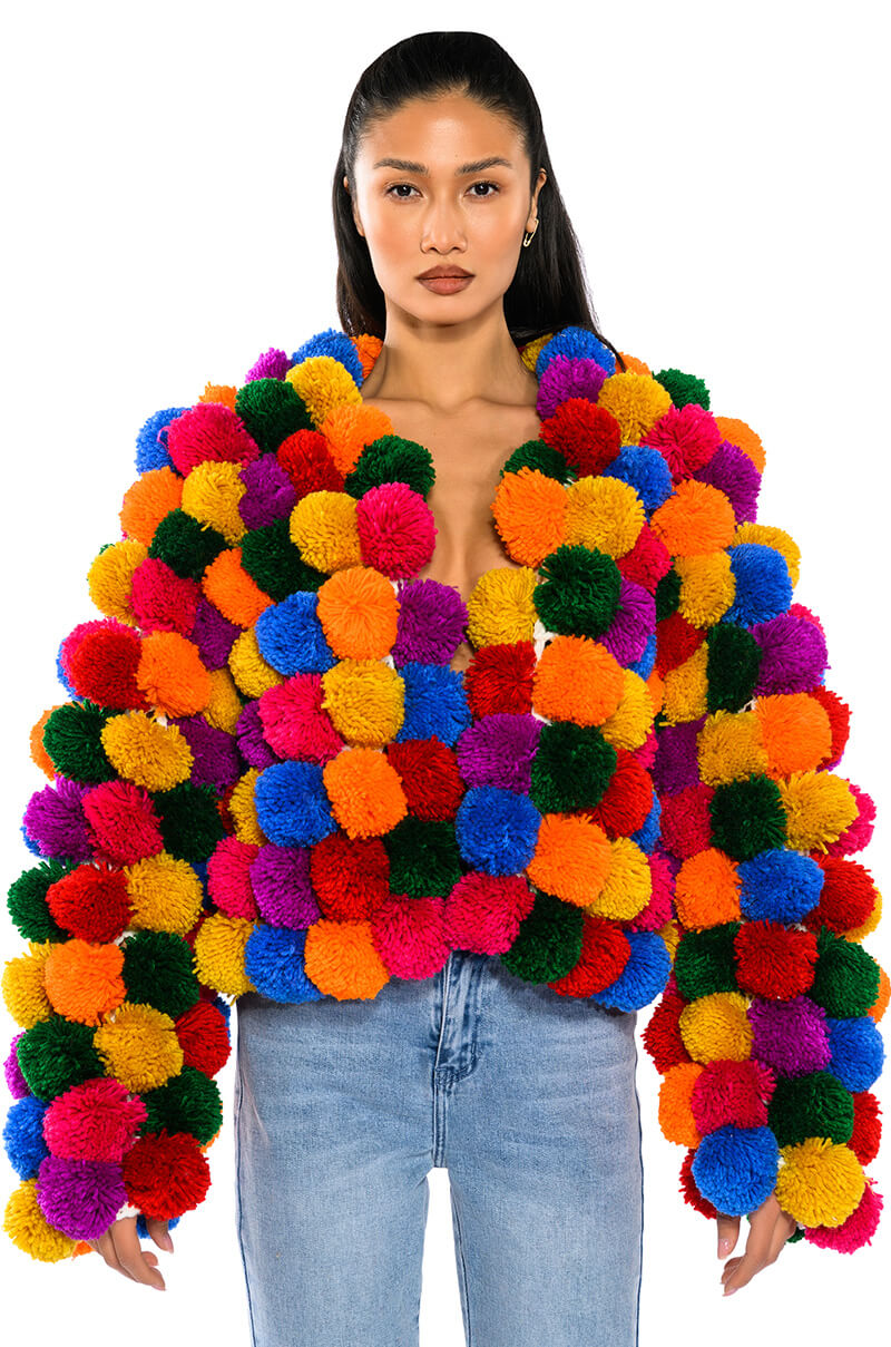 POM POM COLORFUL CARDIGAN view 0