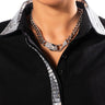 Front View Pont Des Arts Embellished Chain Necklace