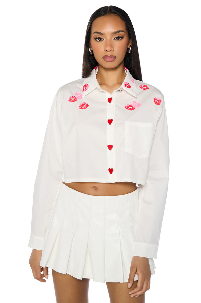 POP KISS BUTTON DOWN SHIRT view 0