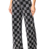 Front View Pop Star Checkered Rhinestone Pant