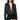 Front View Pop Star Hot Fix Cropped Blazer In Black