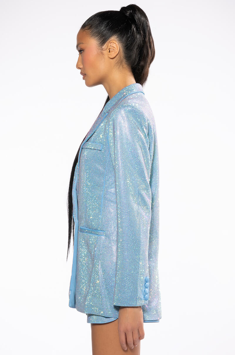 Full View Pop Star Shine Bright Rhinestone Blazer 13