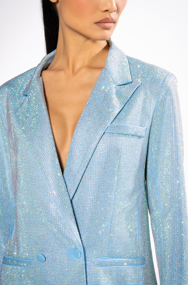 Extra View Pop Star Shine Bright Rhinestone Blazer 17