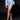 Front View Pop Star Shine Bright Rhinestone Hot Short In Light Blue