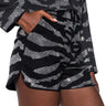 Front View Pop Star Zebra Rhinestone Hot Short