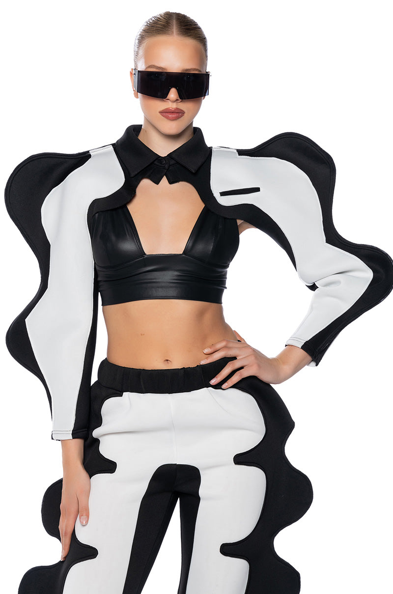 Front View Pop The Champagne Drippy Statement Bolero