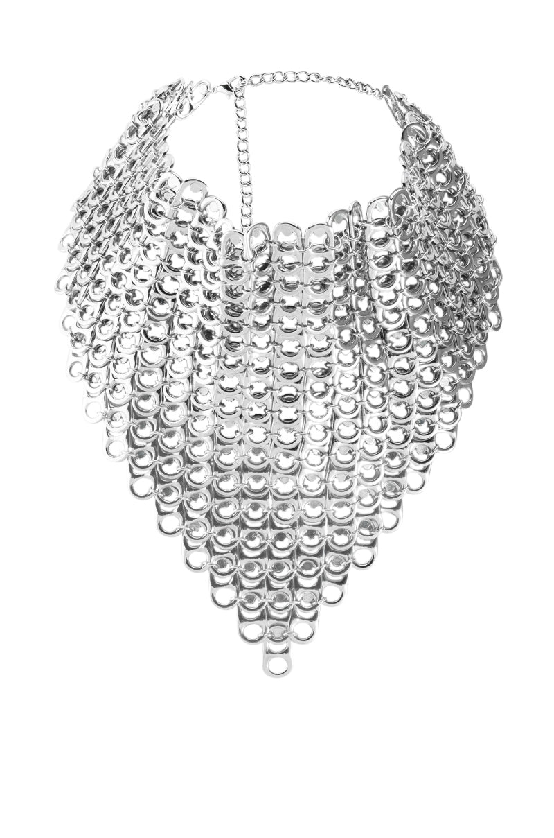 Side View Poppin Tags Statement Necklace view 1