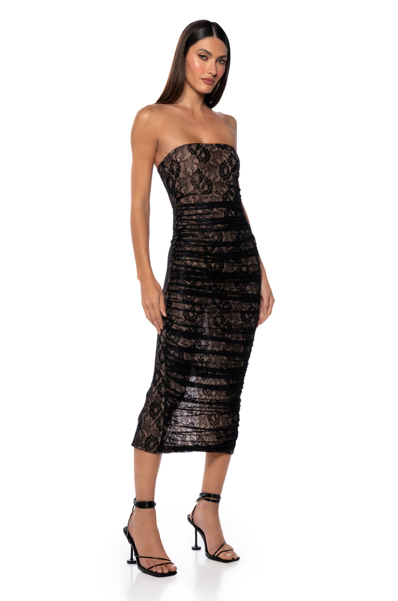 Side View Poppy Lace Midi Dress 1