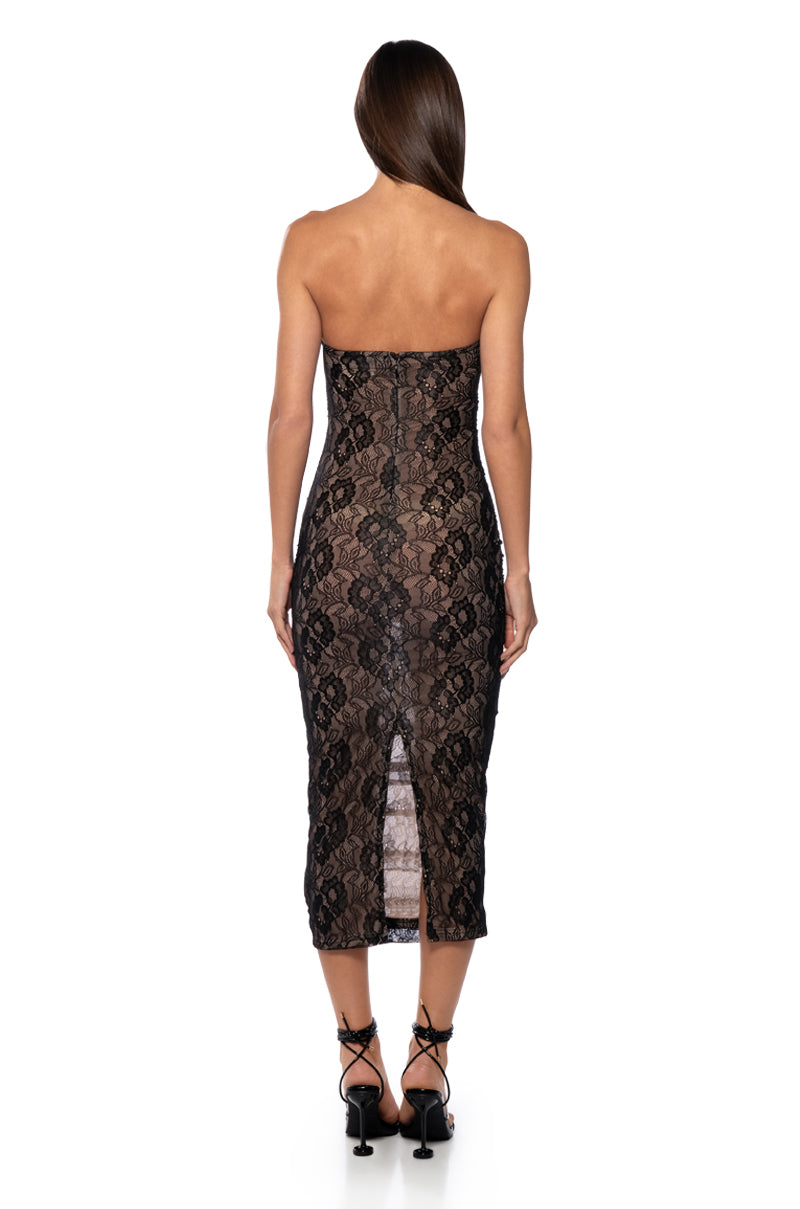 POPPY LACE MIDI DRESS AKIRA POPPY LACE MIDI DRESS AKIRA