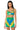 Front View Poppy Multicolor Knit Cropped Top