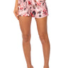 Front View Poppy Satin Printed Short