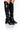 Front View Posted Black Knee High Western Boot