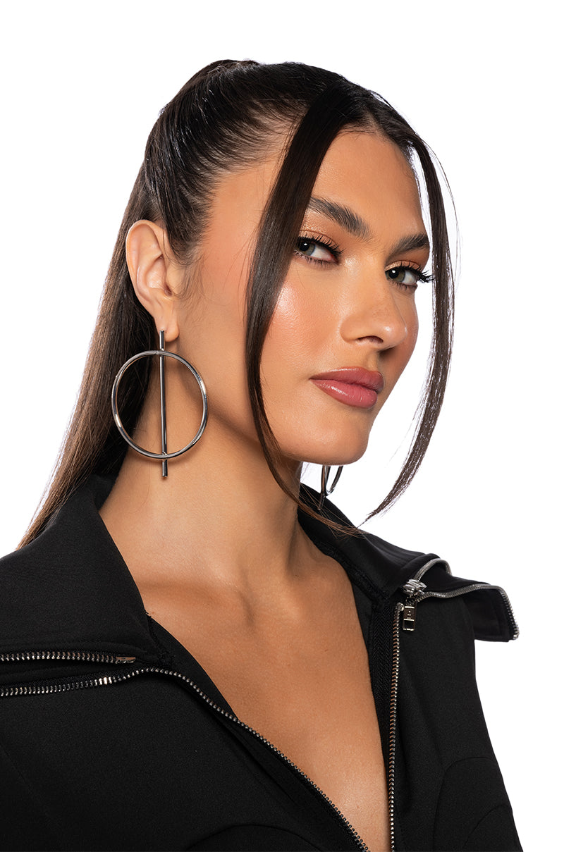 Front View Posted Dangle Earring