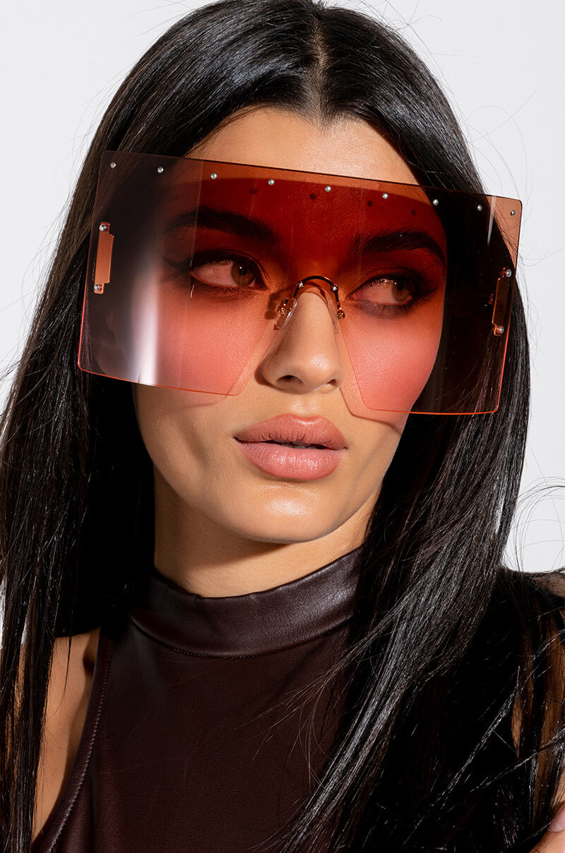 Front View Posted Up Oversized Eyewear