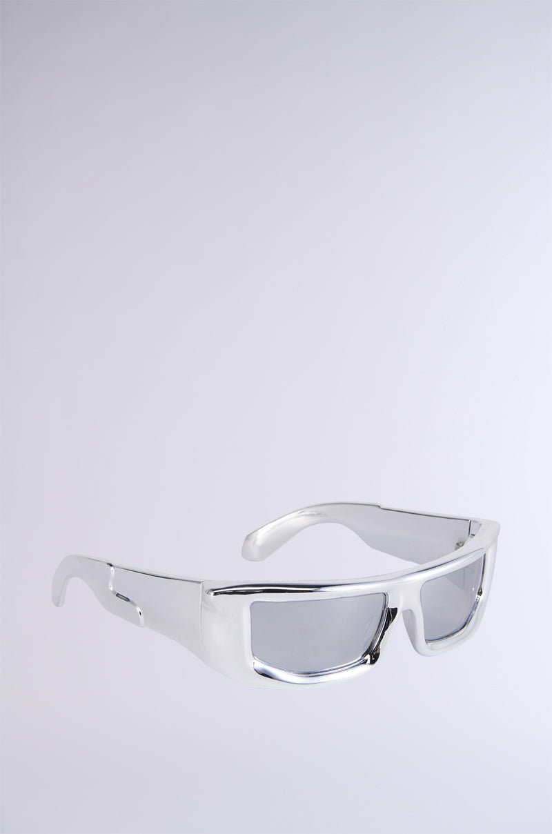 Back View Prefer Silver Chrome Glasses