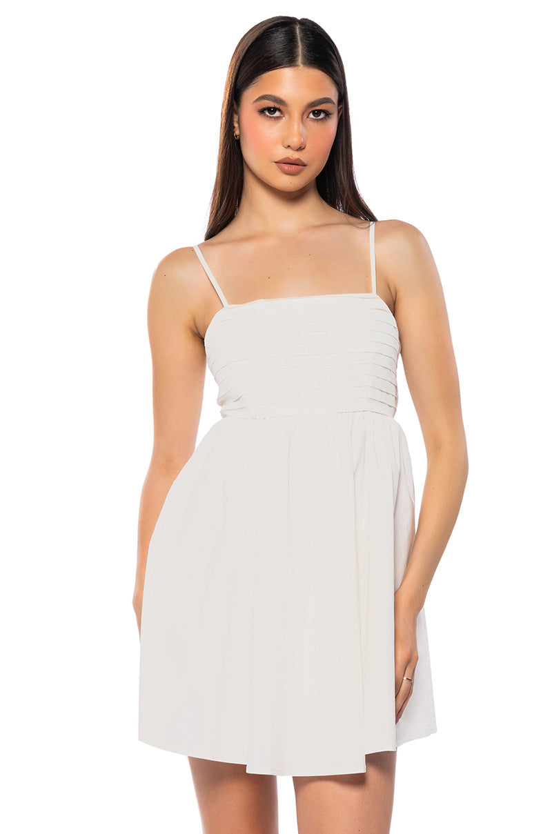 Front View Presley Tie Back Mini Dress
