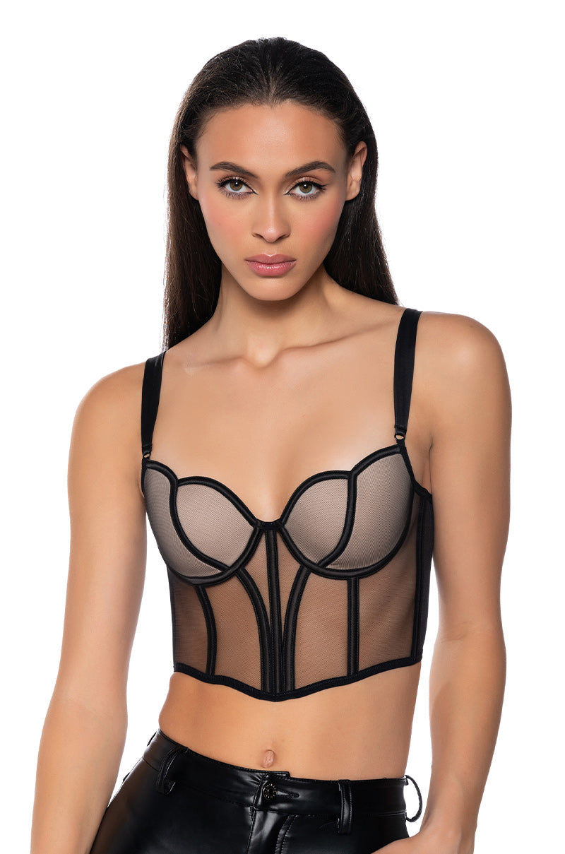 Front View Pretty As Me Corset Top
