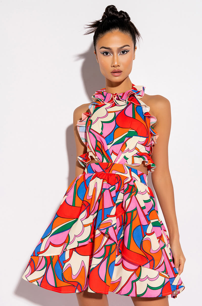 PRETTY GIRL LOOKS HALTER TOP ROMPER view 0