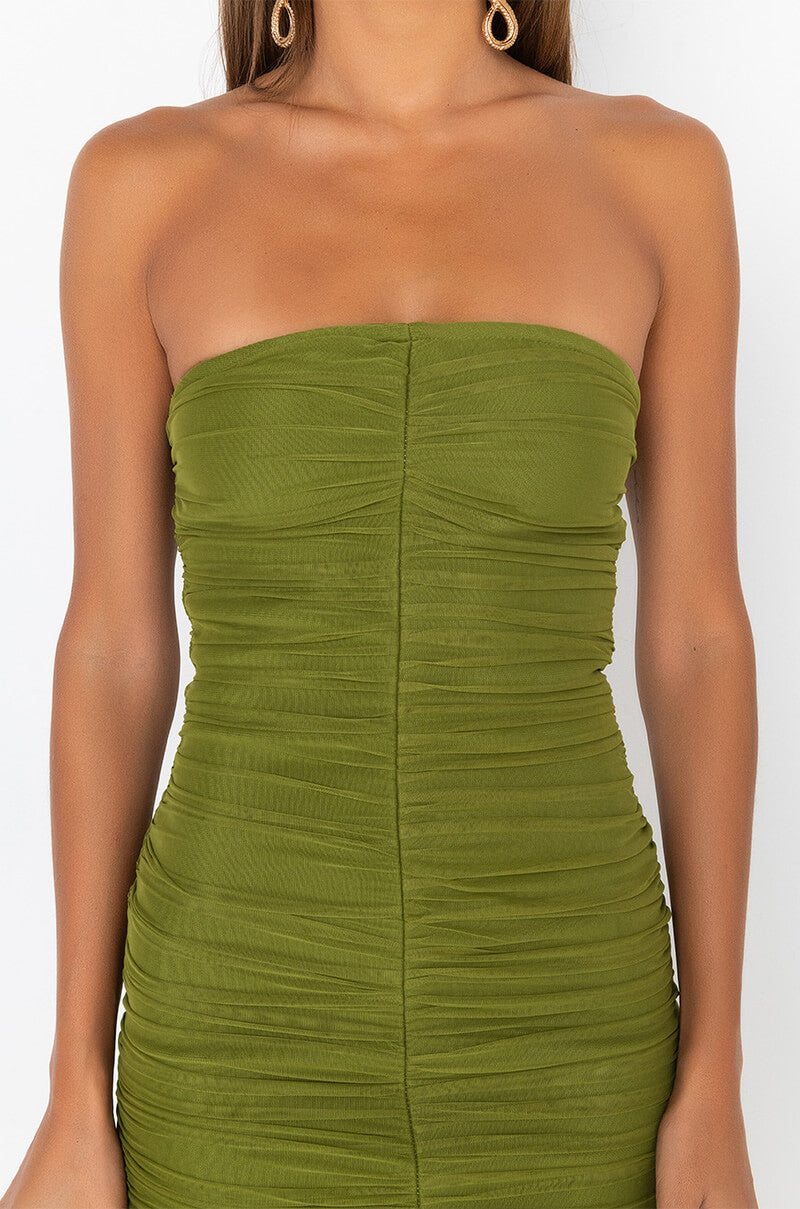 PRETTY GIRL TINGS BANDAGE RUCHED DRESS AKIRA PRETTY GIRL TINGS BANDAGE RUCHED DRESS AKIRA