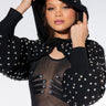 Front View Pretty Hurts Embellished Hooded Ultra Crop Sweater