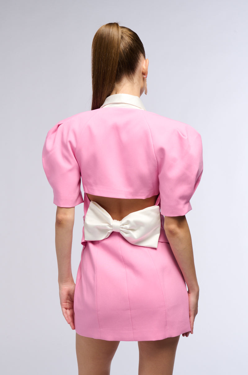Detail View Pretty In Pink Blazer Mini Dress