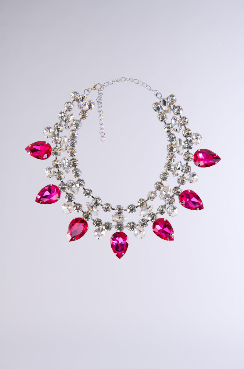 Side View Pretty In Pink Necklace