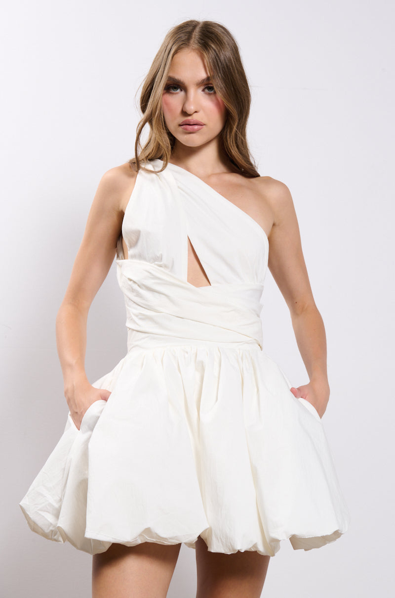 Back View Pretty In Poplin Strappy Mini Dress