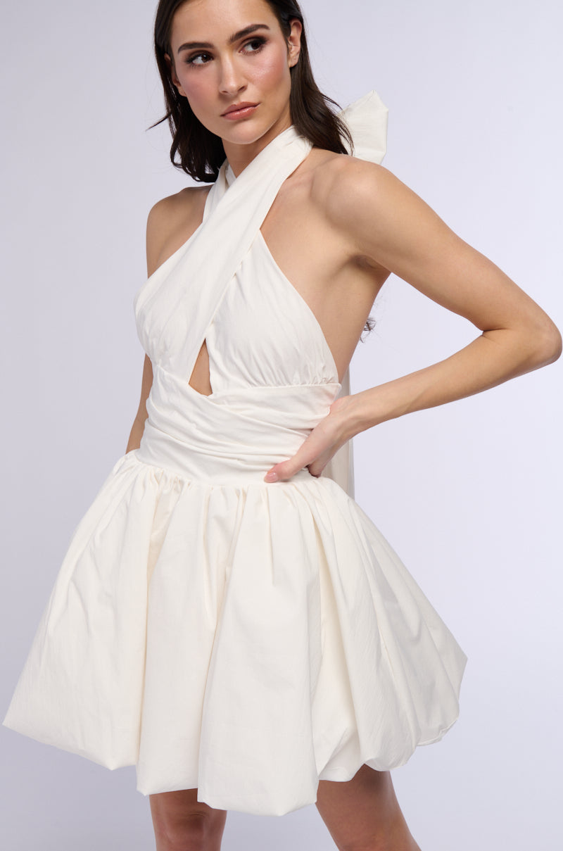 Detail View Pretty In Poplin Strappy Mini Dress