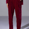 Front View Pretty In Velvet Trouser